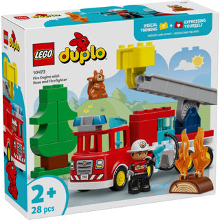 Lego Duplo Town 10473 fire truck with hose and fireman