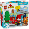 Lego Duplo Town 10473 camion dei pompieri con manichetta e vigile del fuoco