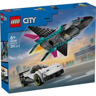 Aereo a reazione Lego City 60489 contro un'auto sportiva
