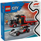 LEGO City 60493 F1 camion espositivo con auto da corsa Audi F1