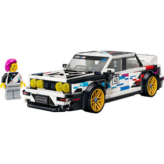 Lego Speed Champions Kit de construcción de coche BMW M3 (E30) para niños y decoración de habitación infantil 77263
