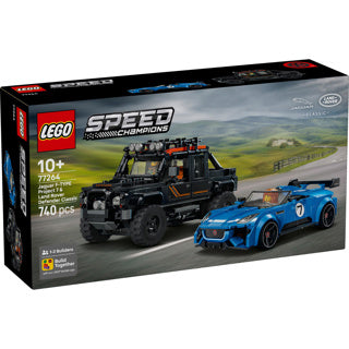 Kit di costruzione per auto Lego Speed Champions Jaguar Project 7 e Land Rover Defender per bambini 77264