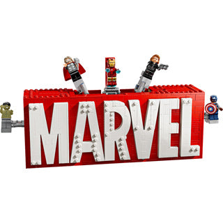 Logo e minifigure Lego Lego Super Heroes