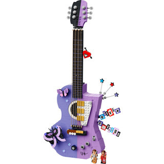 Lego editions, kit di costruzione della doppia chitarra di Olivia Rodrigo per la decorazione della stanza di bambini e adolescenti - 43031