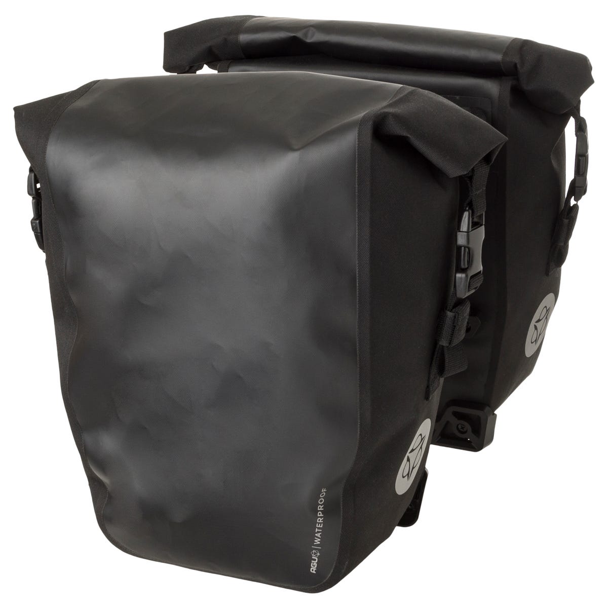 Borsa da bicicletta doppia Agu Clean Shelter click'ngo medium mik nero