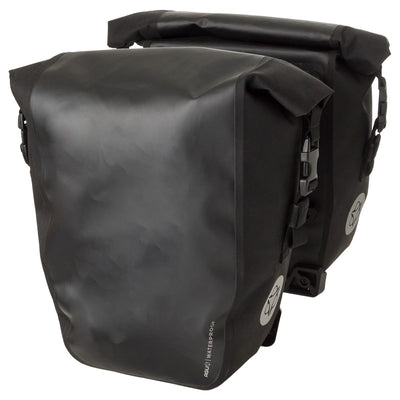 Borsa da bicicletta doppia Agu Clean Shelter click'ngo medium mik nero