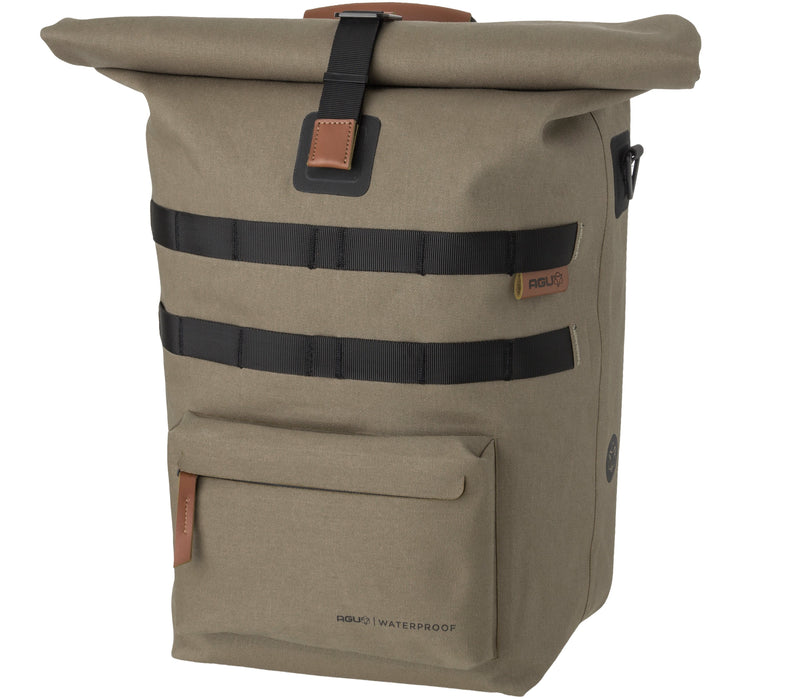 Borsa da bicicletta singola Convoy urban click'ngo taupe