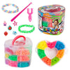 Toi-toys juego de bandas de telar 2700 piezas en caja de almacenamiento de corazón