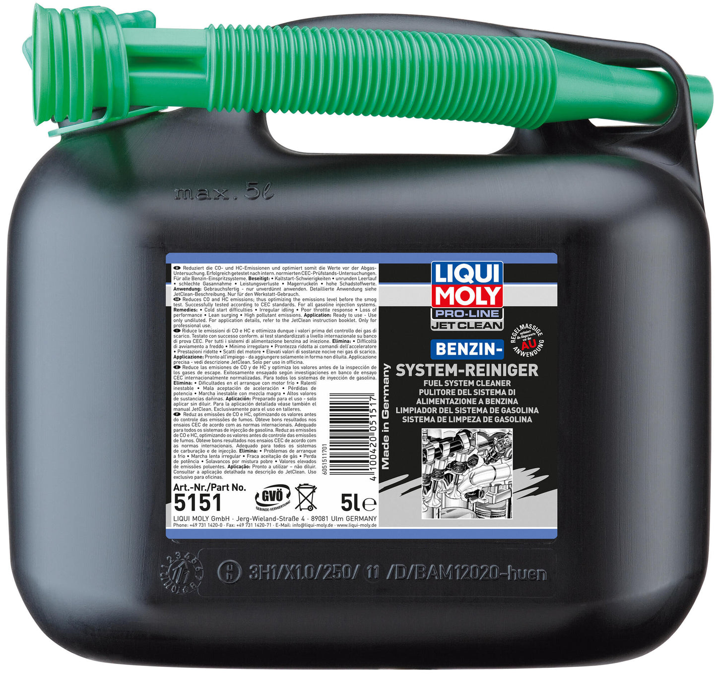 Liqui moly speciale reiniger jetclean benzin-systemreiniger gasoline system cleaner jetclean