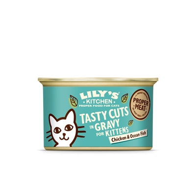 Lily's Kitchen Cat Kitten Chicken Ocean Pesce gustosi tagli nel sugo
