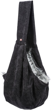 Trixie Hondentas buikdrager soft zwart grijs - afbeelding 1