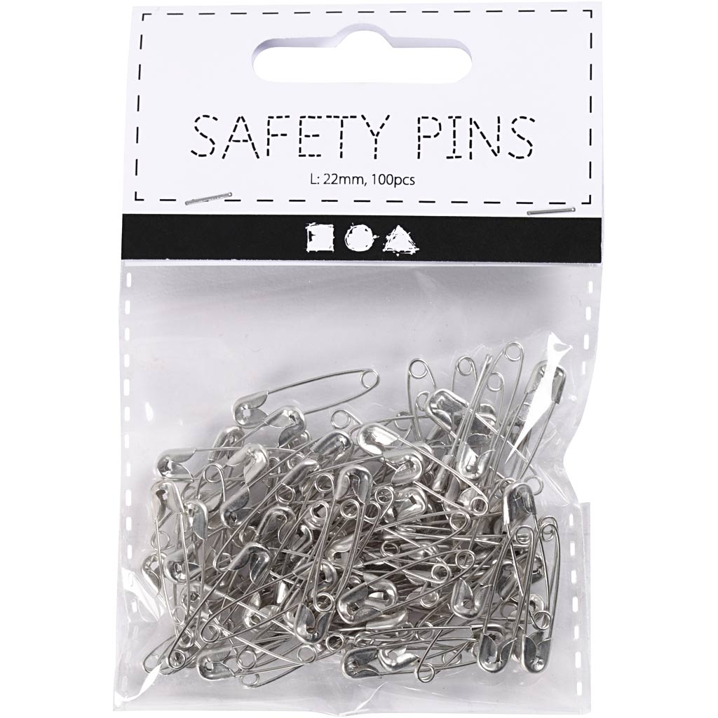 Pins de seguridad de la empresa Creativ Silver, 100.