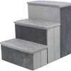 Trixie staircase with storage space gray