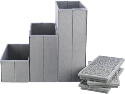 Escalera de trixie con espacio de almacenamiento gris