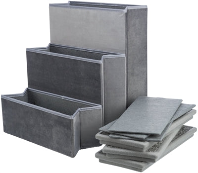 Escalera de trixie con espacio de almacenamiento gris