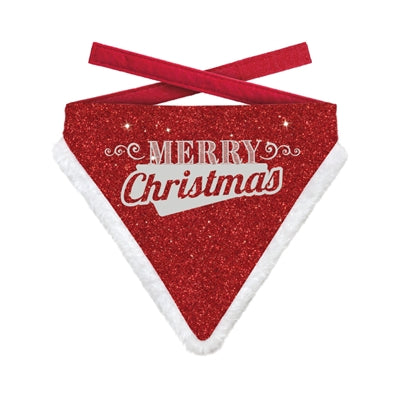 Mentajos regalos Bandana de Navidad Feliz Navidad Glitter Red