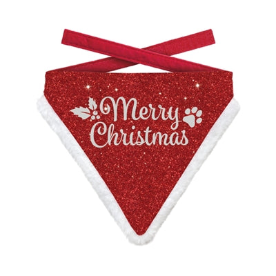 Mentajos regalos Bandana de Navidad Feliz Navidad Glitter Red