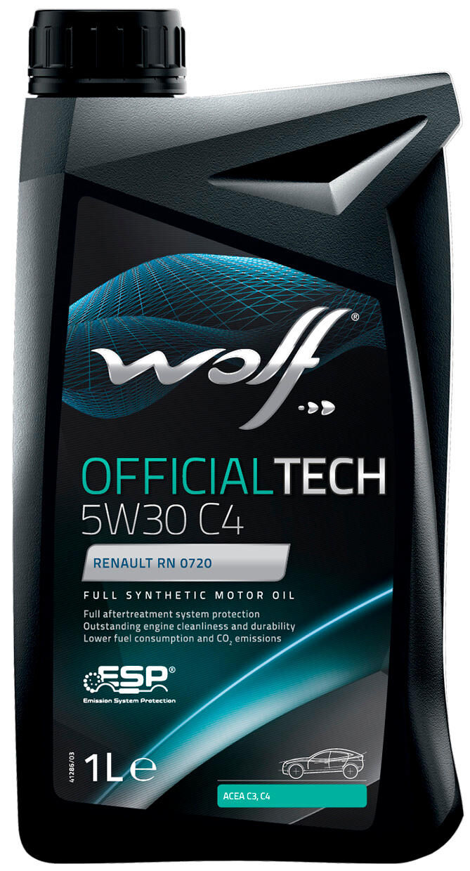 Wolf Engine Oil OfficerTech C4. MOTOROIL 5W30 1L OficialTech C4