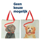 Boodschappentas hond aan riem assorti - afbeelding 1