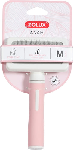 Zolux Anah Slicer Brush Pink White