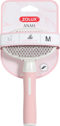 Zolux anah Slicker Pincel suave rosa retirado blanco
