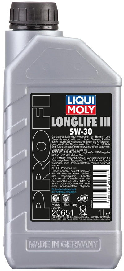 Liqui MOLY Motor Oils Profiflife III.