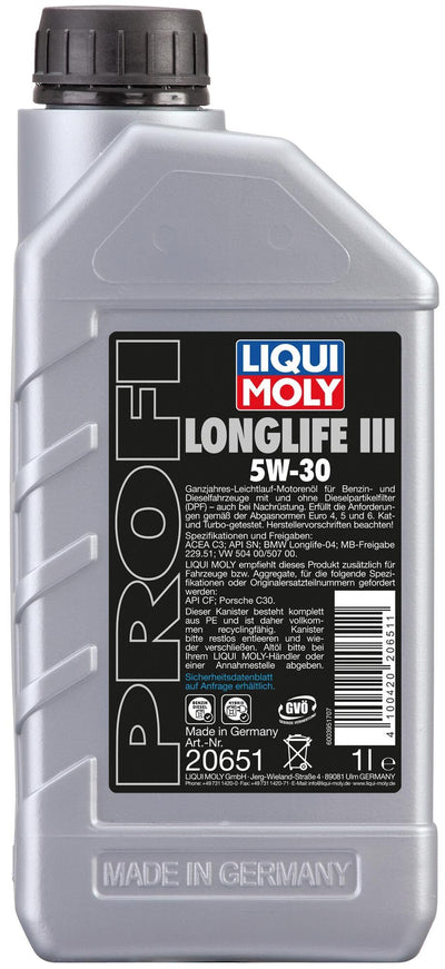 Liqui MOLY Motor Oils Profiflife III.