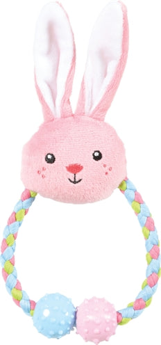 Cucciolo Zolux piccolo coniglio peluche con rosa corda