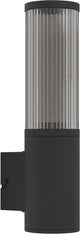Lampada da parete per esterno Eglo salle - e27 - 31 cm - fumo - nero