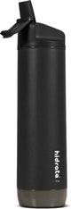 Hidrate spark straw slimme waterfles - staal - 620ml - led verlichting - zwart