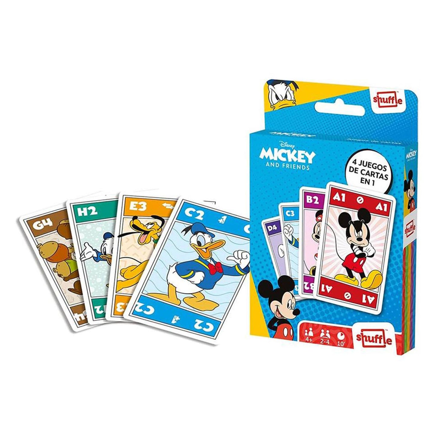 Gioco di carte Disney shuffle 4in1 gli amici di Topolino