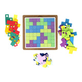 houten tangram puzzel regenboog set, 64dlg. - afbeelding 2