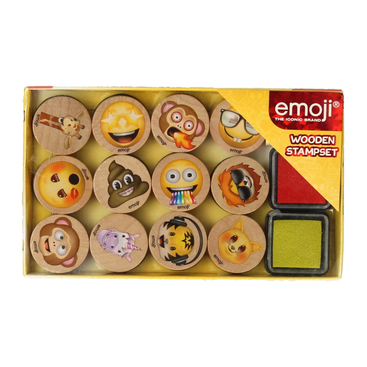 Set di timbri di legno emoji