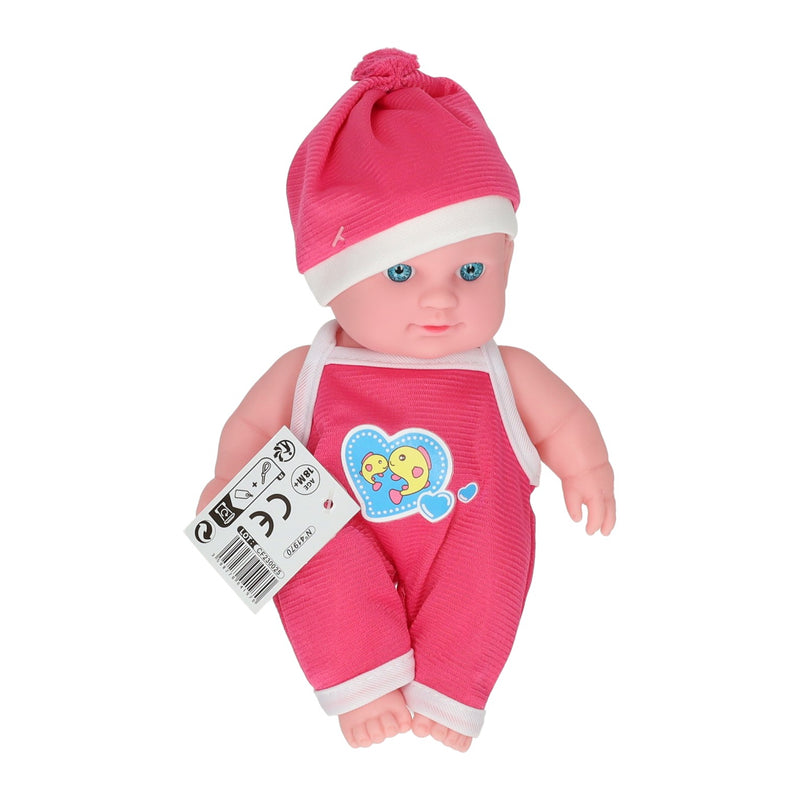 Muñeco bebé con pelele de corazón y gorro