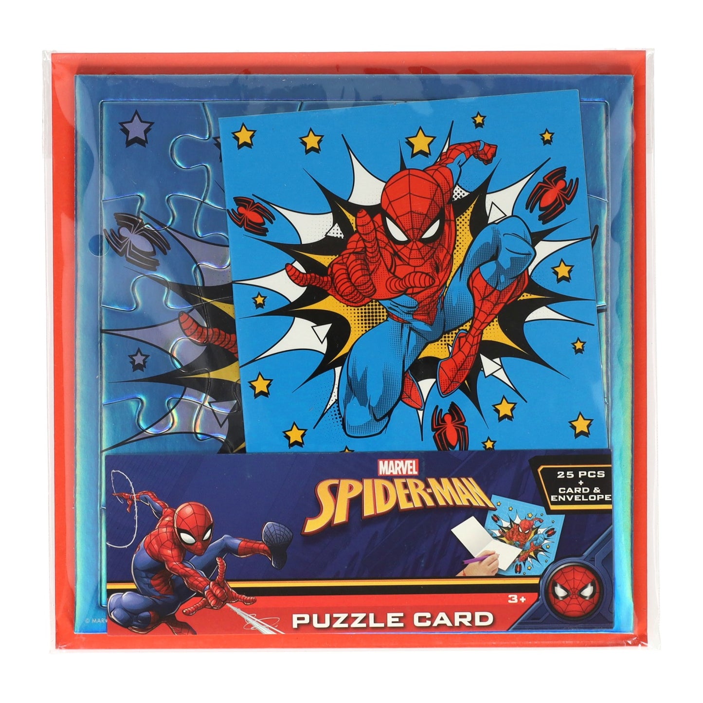 Scheda puzzle Disney Spidey con biglietto e busta