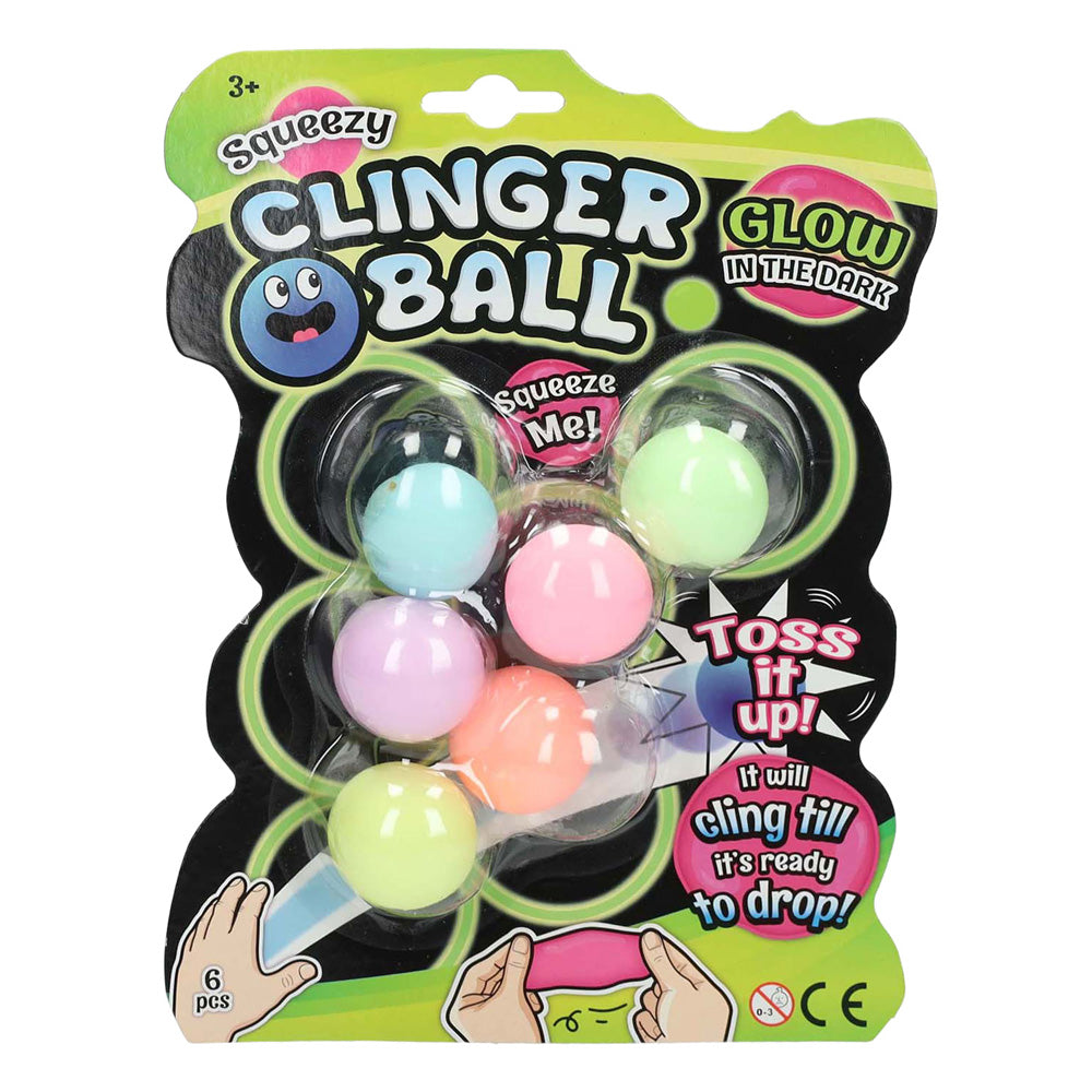 Palline adesive da parete che si illuminano al buio, 6 pz