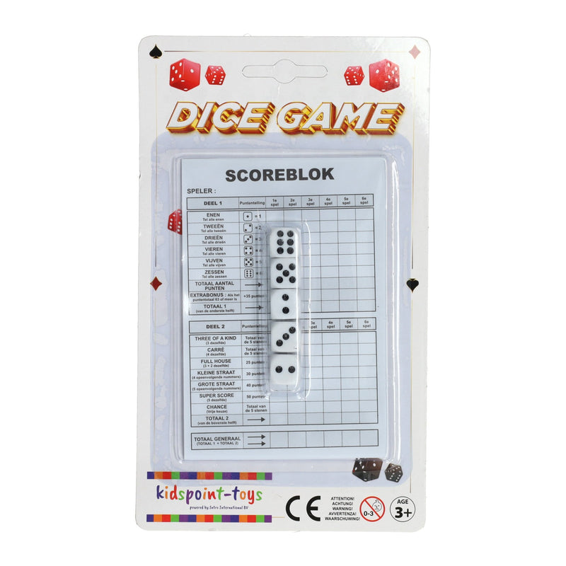 Gioco di dadi con blocco punteggio e 5 dadi