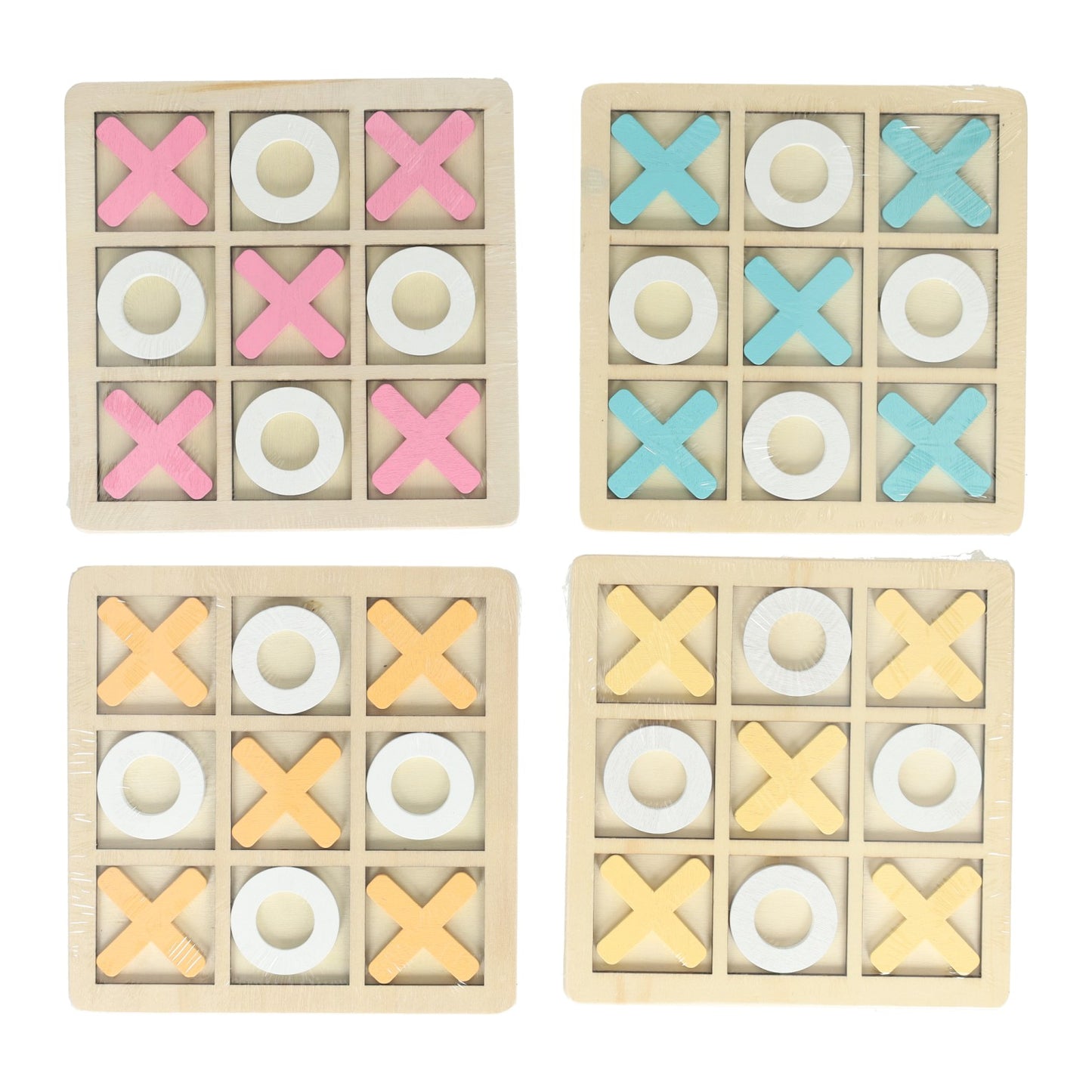 Juego de tres en raya de madera - 14x14cm