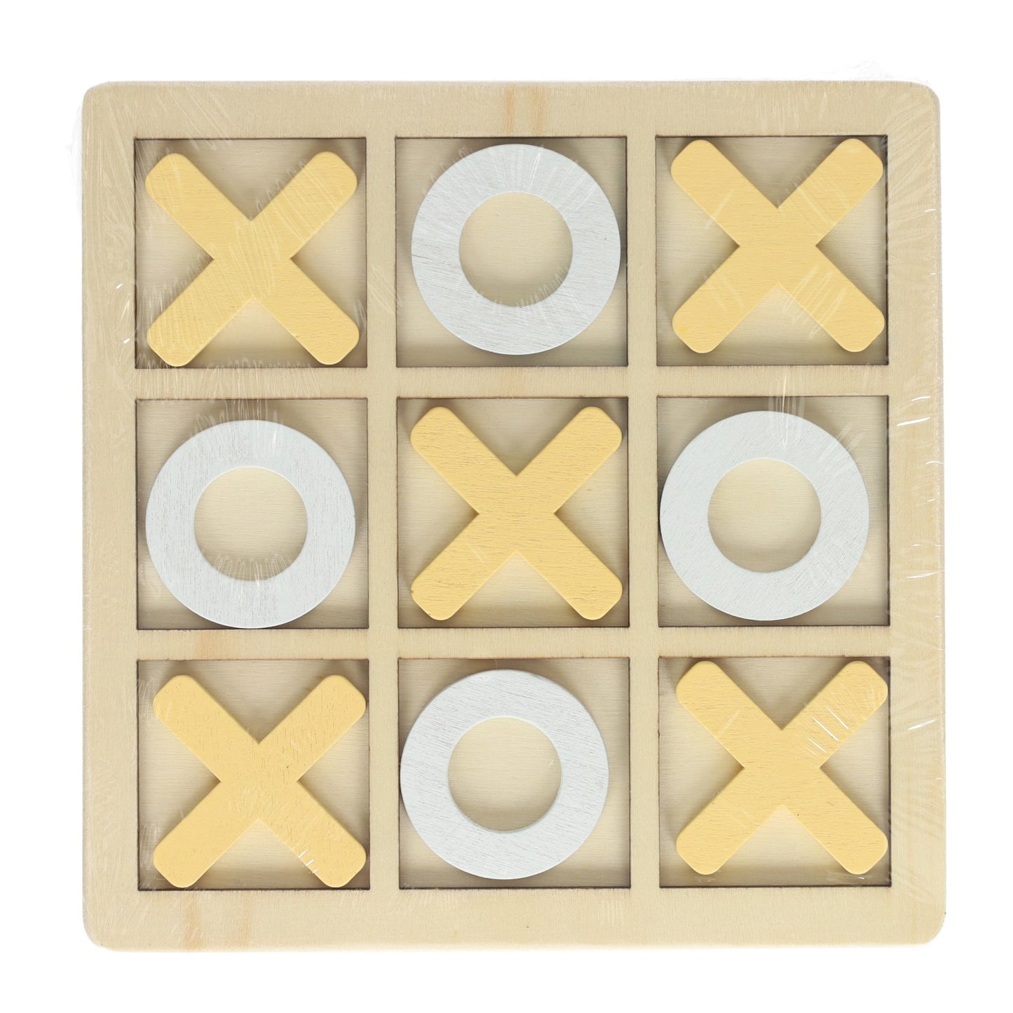Juego de tres en raya de madera - 14x14cm