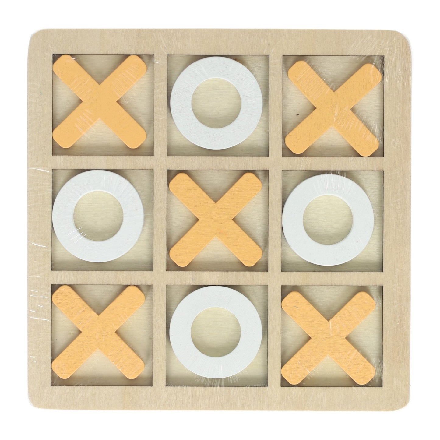 Juego de tres en raya de madera - 14x14cm
