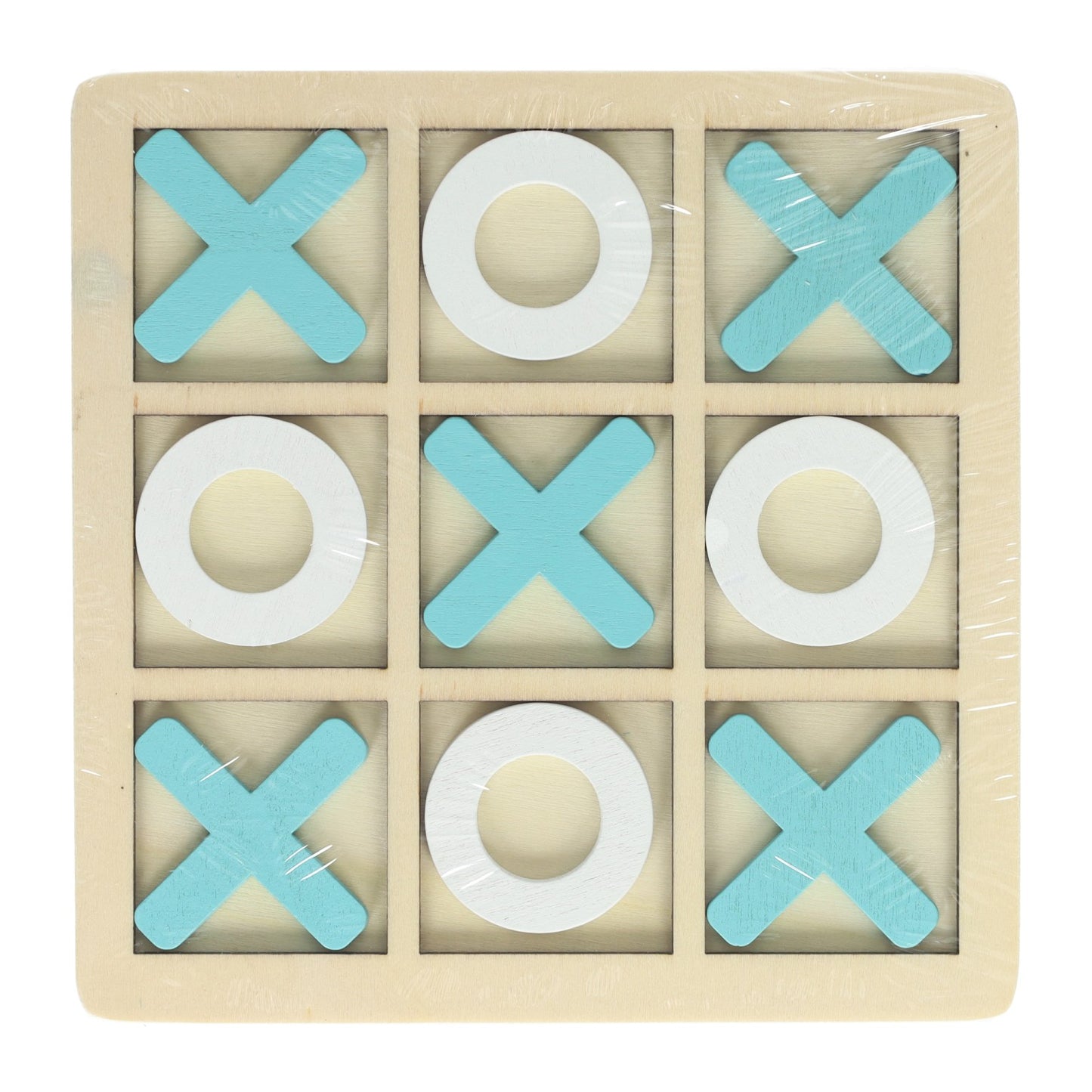 Juego de tres en raya de madera - 14x14cm