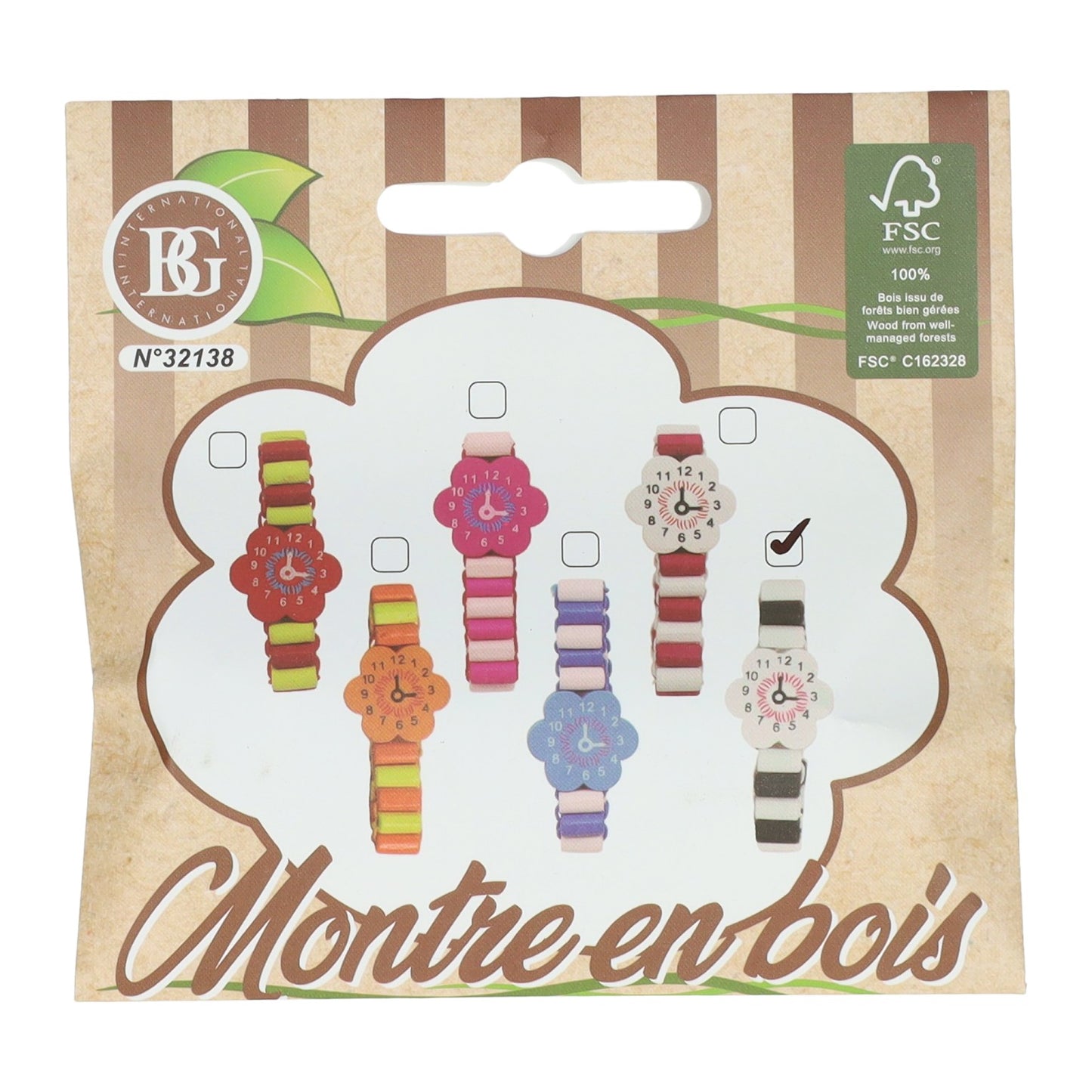 Orologio in legno colorato
