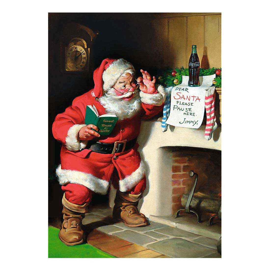 Puzzle natalizio caminetto coca cola - 1000 pz.
