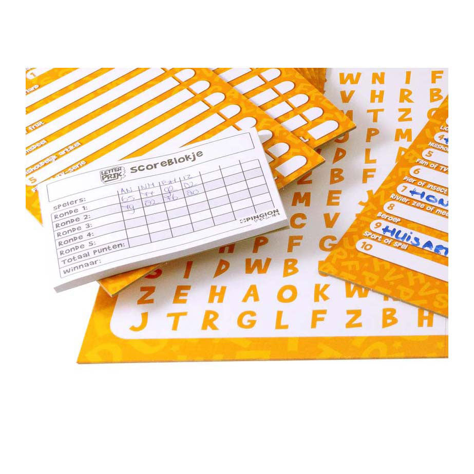 Intro pingion games - letterprik bordspel