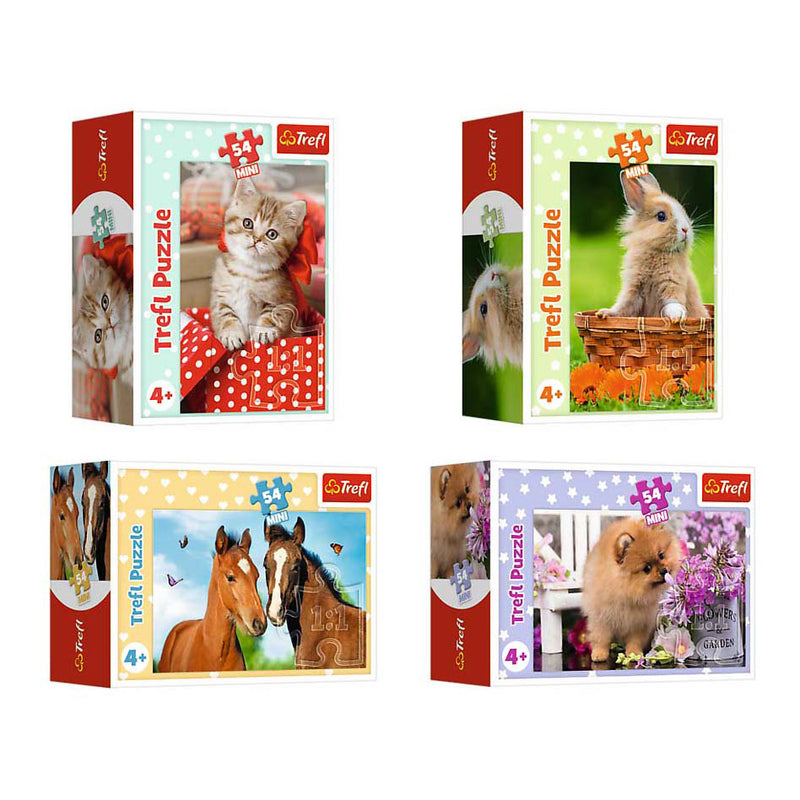 Mini puzzle adorabili animali - 54 pezzi.
