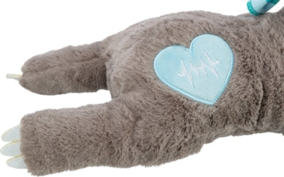 Trixie Plush Sloth Grey with Heartbeat per cucciolo