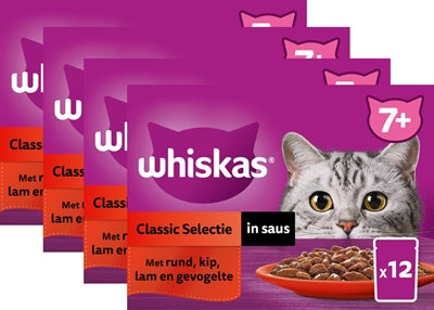 Whiskas Whis multipack busta selezione carne senior in salsa