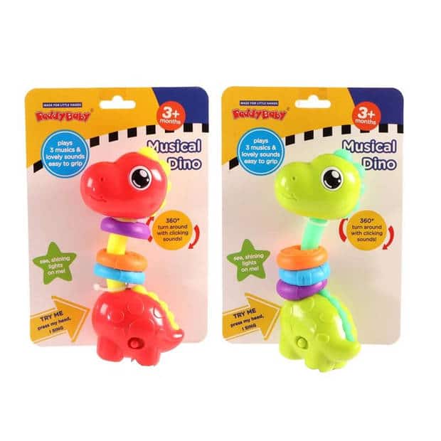 Jonotoys Dinosaurus Music Rattle di alto 14 cm