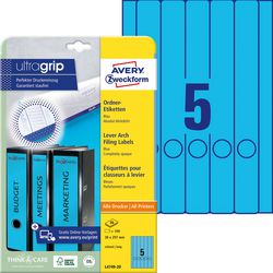 Etichette per dorso di cartelle Avery Zweckform Ultragrip blu
