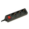 Toma 3 vías + ra con interruptor